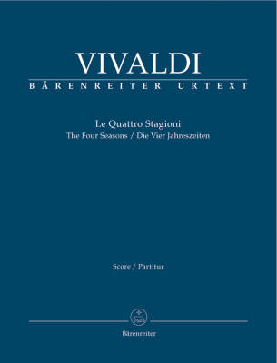 Baerenreiter Verlag - The Four Seasons - Antonio Vivaldi (Christopher Hogwood ed.)